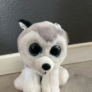 Ty Buff Husky Plush with Blue Eyes